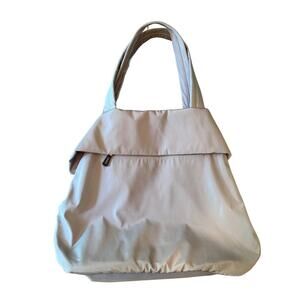 Zelos Nylon Shoulder Bag Light Gray NWT Oversized